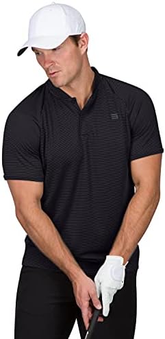 Muške majice za golf bez ovratnika-Muški ležerni Polo suhog kroja kratkih rukava, lagan i prozračan