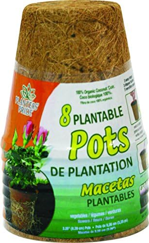; 8 pakiranja 3-inčnih posuda za starter sjemena od kokosovog kokosa-biorazgradive vrtne posude za rasadnike, ekološki prihvatljive