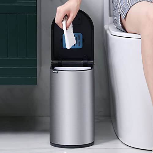 Pametna kanta za smeće od nehrđajućeg čelika vodootporna s poklopcem toaletna četka kanta za smeće od nehrđajućeg čelika