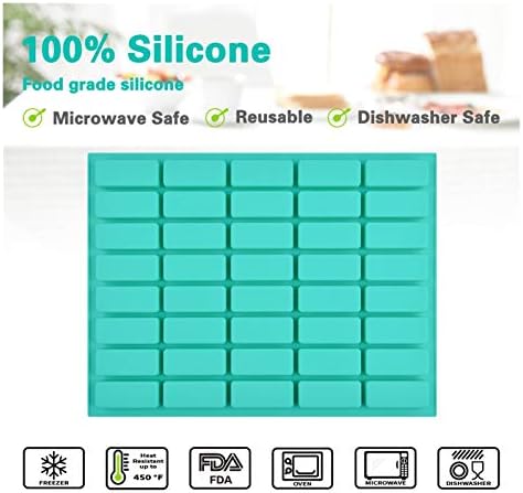 Jsjjpplm silikonski sapun kalupi kalupi za diy home sapun za izradu malih sapuna kalupa 40 šupljina pravokutnik sapun kalup silikon