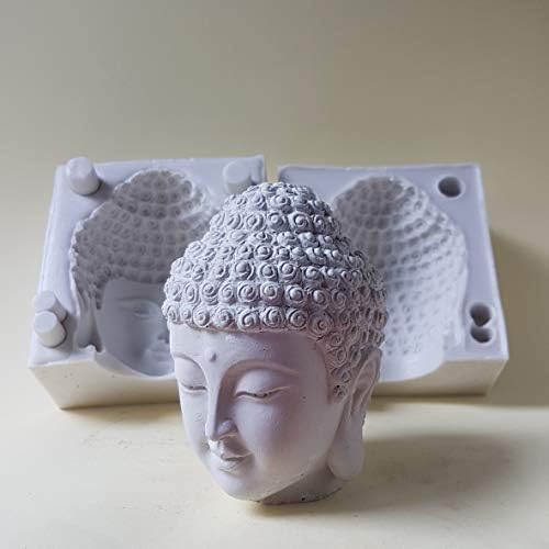 Buddha glava - 3D sapun/svijeća/polimer/glina/hladni porculanski silikonski kalup