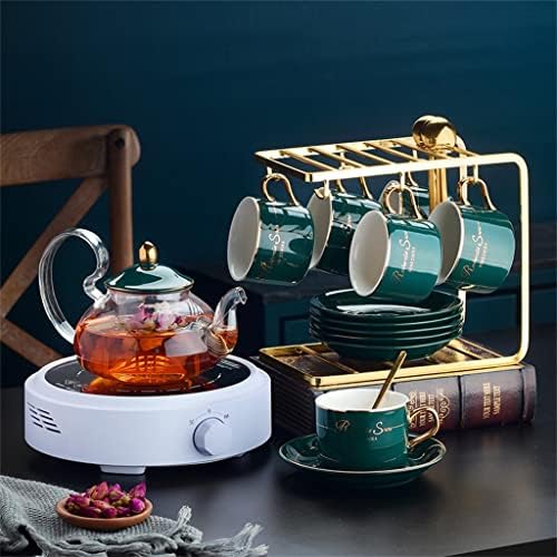 DHDM Britanski popodnevni čaj Set Nordic kuhani voćni čaj čaj čajnik set Električni keramički peć za grijanje keramičke šalice čaja