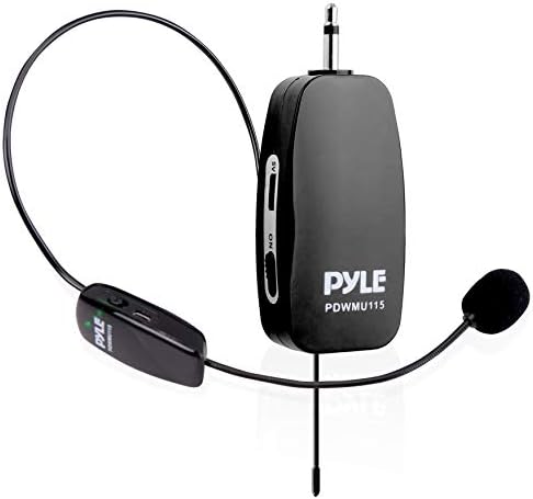 PYLE UHF svenamjenski bežični mikrofon i Pro uključuje 15ft XLR kabel na 1/4 '' audio vezu, konektor, crni, 10.10in. x 5,00in. x 3.30in.