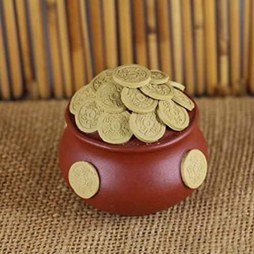 Didiseaon dekor za dom Kineski rizni čaj Tea Pet Stoneware Feng Shui Bowl Kip Fortune s novčićima bogatstvo Porserity Figurice Money