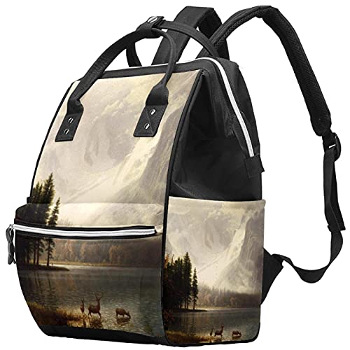 Whyte's Lake Estes Park Albert Bierstadt Slikanje pelena torbi za torbe Mummy Rockpack Veliki kapacitet Pelena vrećica za njegu za