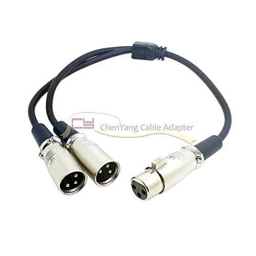 Konektori 1PCS/3PIN XLR žensko do dvostrukog XLR mužjaka Mikrofonskog kabela za razdjelnik audio -a 50cm -