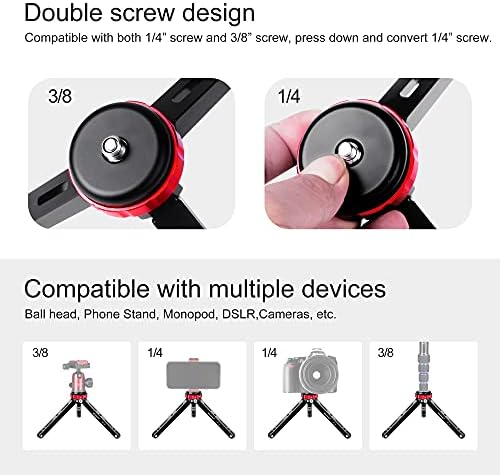 Manbily tabletop stativ za DSLR kameru, tronožac telefona s 1/4 i 3/8 vijčanim nosačem i funkcioniranjem dizajna nogu, maksimalno korisno
