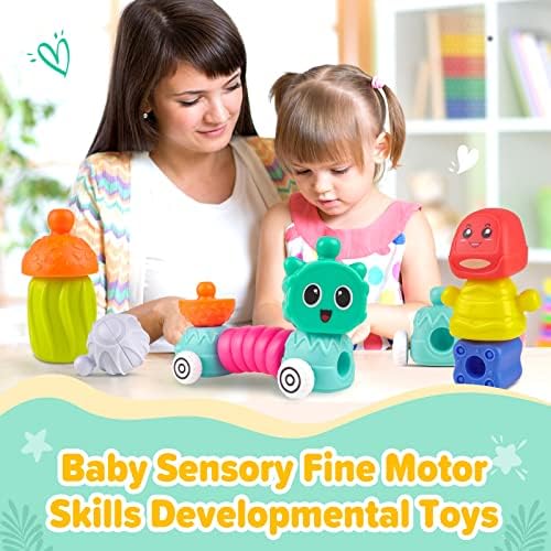 Cyurmjun Toddler slaganje igračaka, edukativne predškolske dječje igračke za učenje, montessori podudaranje i slaganje blokova igračke