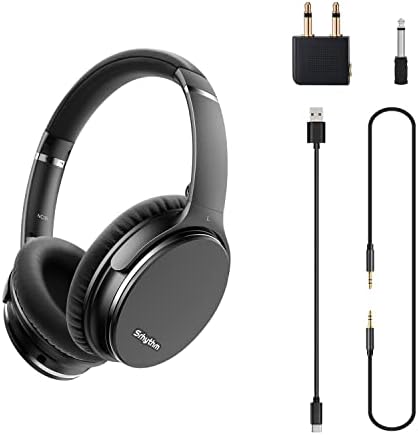SRHYTHM NC35 Slušalice za uklanjanje buke Bežični Bluetooth 5.0 snop s pakiranjem od 4 slušalice zamjene, audio kabel 3,5 mm/type-c