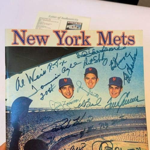 Tim prvaka Svjetske serije Njujorški Mets iz 1969. godine potpisao je Nolan Rian Thom Seaver godišnjak O. M. - u-časopisi s autogramima