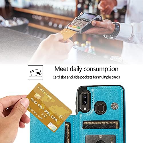NKECXKJ Dizajn za Samsung Galaxy A10E/A20E novčanik, PU kožni telefoni s nosačem za zaštitne kartice zaslona, ​​zaštitni poklopac otpornog