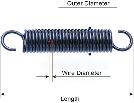 Opruge za kompresiju opruge za konpresiju vanjskog promjera 3 mm promjer žice 0. 5 mm čelična napetost opruga s kukama Mala produžetka