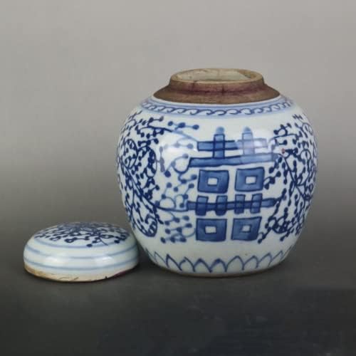 XIALON 19 cm Kina stara plava bijela porculanska staklenka Antique Decoration Collection Crafts