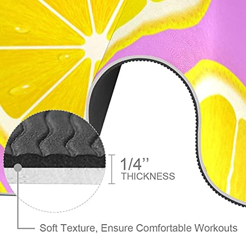 Vrhunska debela prostirka za jogu s uzorkom limuna, ekološki prihvatljiva gumena neklizajuća prostirka za zdravlje i fitness za sve