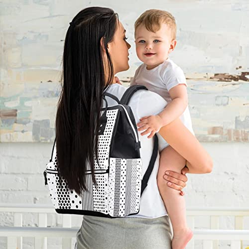 Točkasti uzorci torbice pelena torbica mama ruksak veliki kapacitet pelena torbica za njegu za njegu bebe