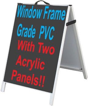 PVC A-FRAME 24 X36 dvostrani pločni znak w/2 crne akrilne ploče
