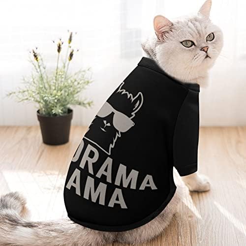 Smiješne zvijezde bez drame llama tiskane majice za kućne ljubimce s puloverom od runa za pse mačke s dizajnom