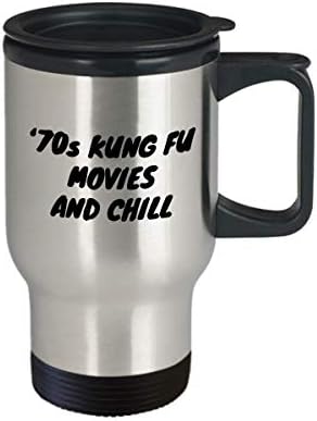 Kung Fu Lover Poklon - Smiješno Kung Fu Putnička šalica - za obožavatelje filmova Kung Fu - Filmovi i Chill iz 70 -ih Kung Fu filmovi