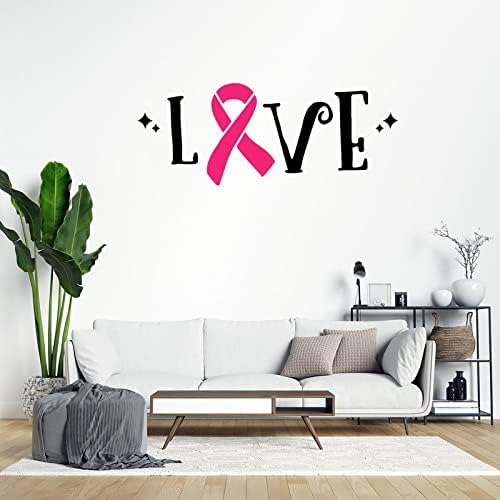 Ljubav vinil zidna naljepnica ružičasta vrpca zidne naljepnice borba protiv raka Odjel za naljepnicu ratnika ukrasne naljepnice za