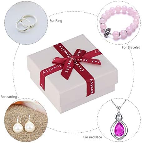 Aboofan ogrlica kutija za nakit kartonske kutije s nakitom s vrpcama za prstenove Ogrlice narukvice naušnice u narukvicama pakiranje