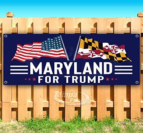 Maryland za Trump Banner 13 oz | Ne-fabrika | Teški vinil jednostrani s metalnim gromcima