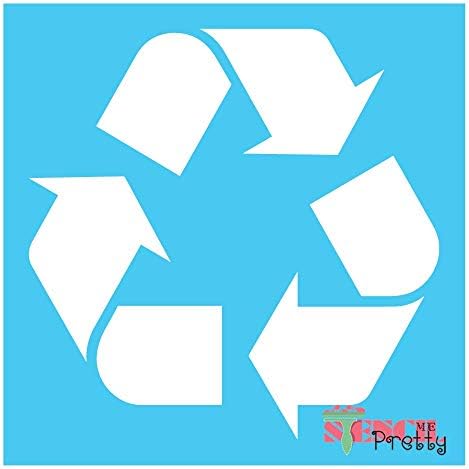 Šablona recikliranja logotip idi zelena ponovna upotreba kanta smeće art zanatske znakove najbolje vinilne velike šablone za slikanje