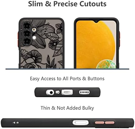 Xizyo za Samsung Galaxy A14 5G CASE ROSE DIZAJN SLUČAJKA SLUČAK Cvjetni telefon za djevojčice Uzorak za djevojčice tiskani vitki prozirni