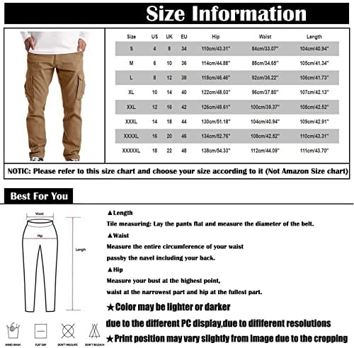 Jarasa teretne hlače za muškarce Straight Fit Stretch Cargo hlača Čvrsta ležerna radna hlača Lagane hlače s multi-džepom