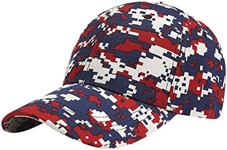 Ssdxy camo bejzbol šešir muškarci ženski bejzbol kapica ljeta kamuflažni remback nekonstruirani pamučni podesivi tata šešir