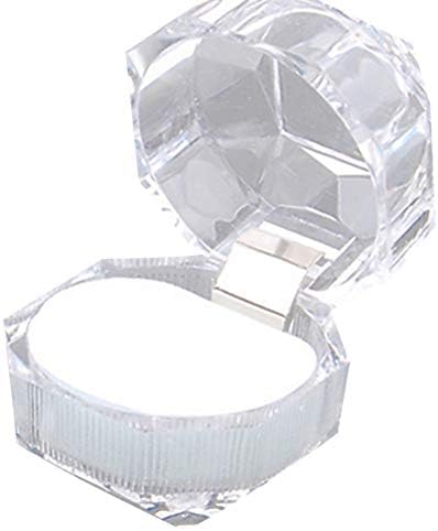 Aaote 1pc prozirni akrilni prsten zaslon kutija za skladištenje nakita Organizator kućišta bijela