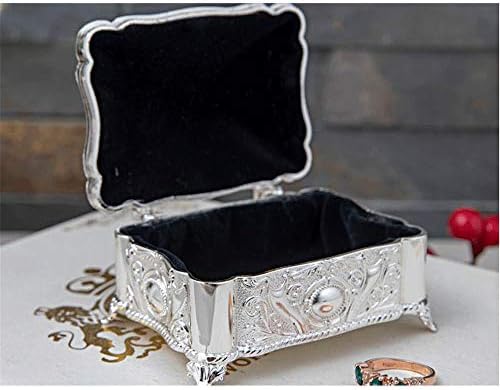 Dekika mini izvrsni kutija za odlaganje nakita, kutija s sitnicama, vintage kutija za nakit, bok za pohranu malog prstena od legure