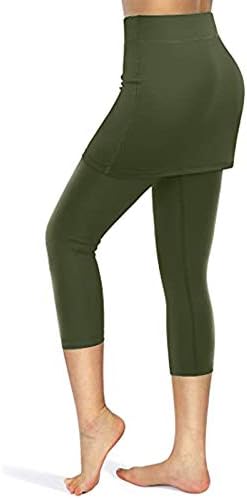 Elastična sportska nogava joga gamaša suknjeni teniski džepovi capris žene fitnes joga hlače ženske povremene hlače sitne
