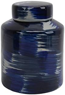 Benjara keramička čaša s teksturiranim uzorkom, malim, crnim i plavim