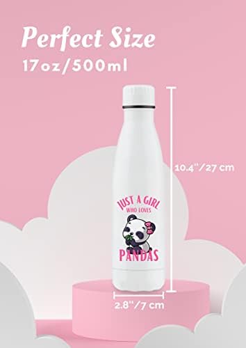 OneBttl Panda Pokloni za djevojčice i žene, boca od nehrđajućeg čelika izolirana boca vode, dječja boca s dvostrukim zidom Vakuum Izolirana