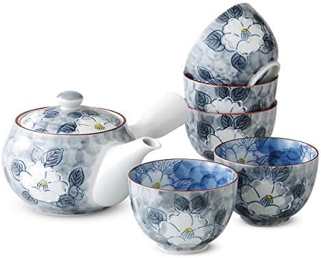 Ranchant Teapot Teapot Pot Set, Multi, šalica φ3,3 x 2,2 inča, čajnik 6,9 x 6,1 x 3,7 inča, Ichinzan čajni cvjetovi, Arita Ware izrađen
