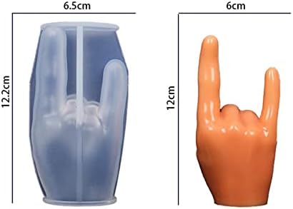 Srednji prst kalup za ruke gesta za svijeće kalup silikonski kalup 3d vosak aromaterapija sapuna smola silikonski kalupi prikazuju