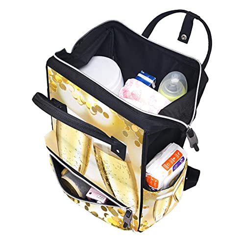 Proslavite torbe s pelenama šampanjca mame ruksak veliki kapacitet za pelene torbe za njegu za njegu bebe