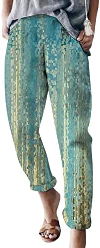Ženske široke hlače visokog struka, Ležerne rastezljive hlače u boji, lagane kratke hlače širokih nogavica