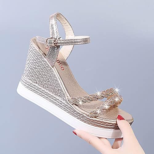 Aihou ljetne sandale za žene udobne žene odjevene ljetne cipele udobne boemske casual platforme sandale žene