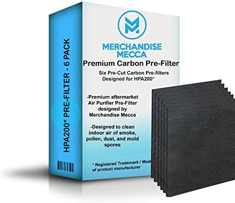 Premium predfilteri s aktivnim ugljenom od 9200 6 kom, kompatibilni s pročišćivačem zraka iz zraka. Precizno uklapanje za jednostavnu