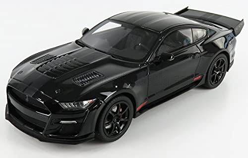 2020. Ford Mustang Shelby GT500 Koncept Drag Snake Black s mat crnim prugama s grafikom 1/18 Model Car by GT Spirit za ACME US047