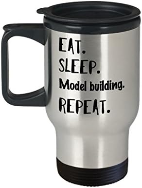 Jedite model spavanja građevina ponovite šalicu kave za kavu, smiješne ideje za rođendanske rođendanske poklone