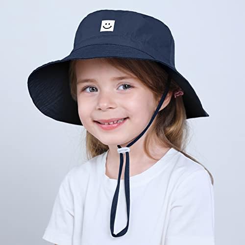 Dječji sunčani šešir Smiley Face Hat Toddler Upf 50+ Sunce zaštitni kanp šešir Baby Boy Dječak Ljetni šešir za plažu podesiva kapica